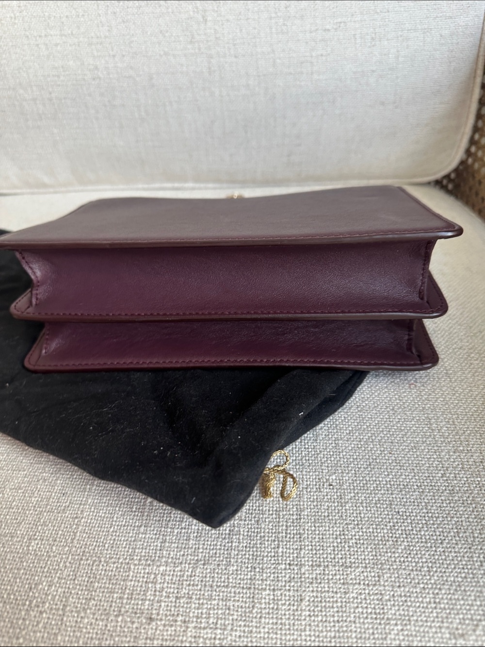 Strathberry Plum Leather Shoulder Bag with Gold Hardware - Picture 5 of 5